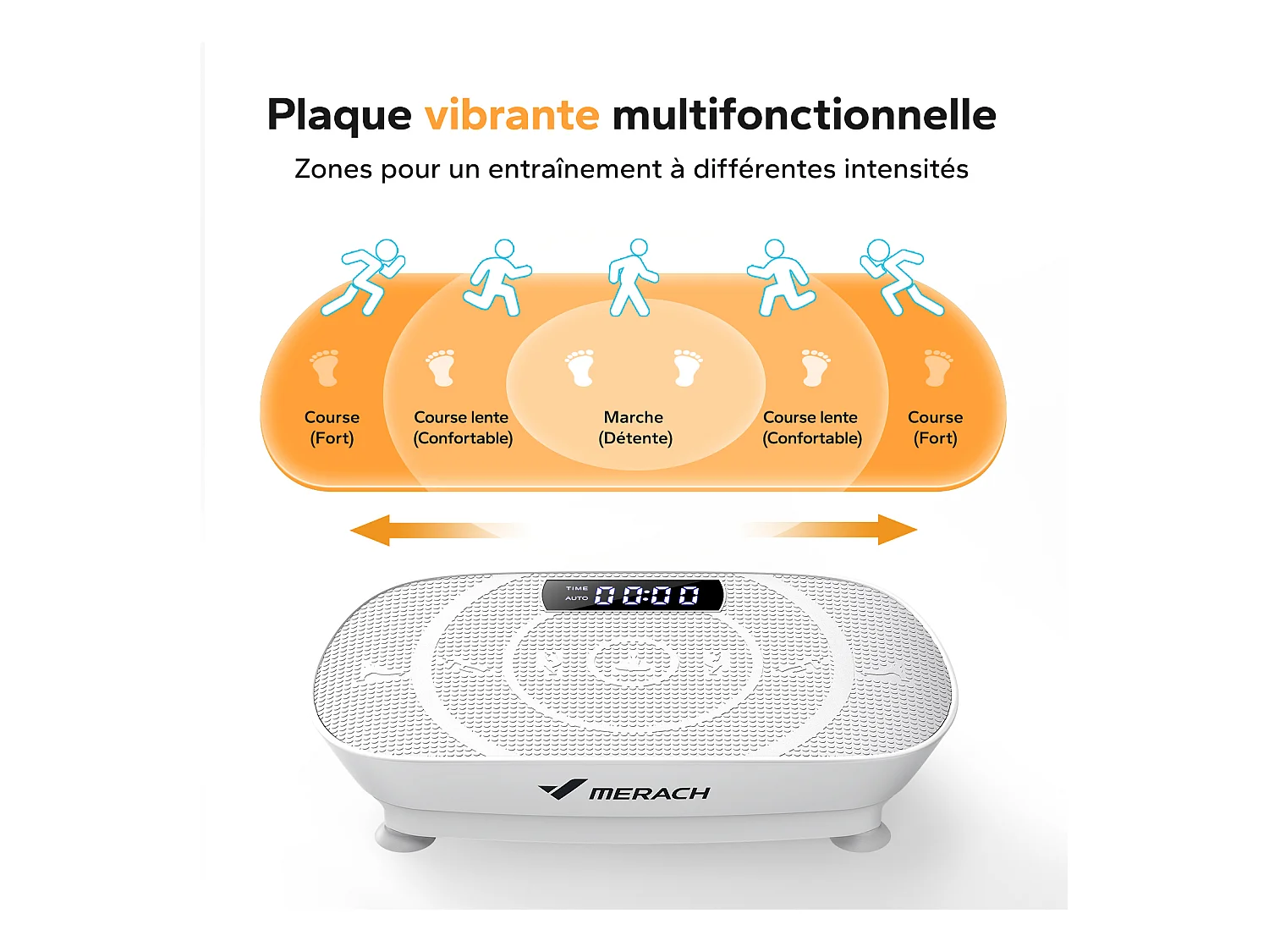 Plateforme Vibrante Avec Télécommande-Merach, La Mise En Forme Des Muscles, Contrôle Automatique De La Vitesse, Bluetooth Intégré