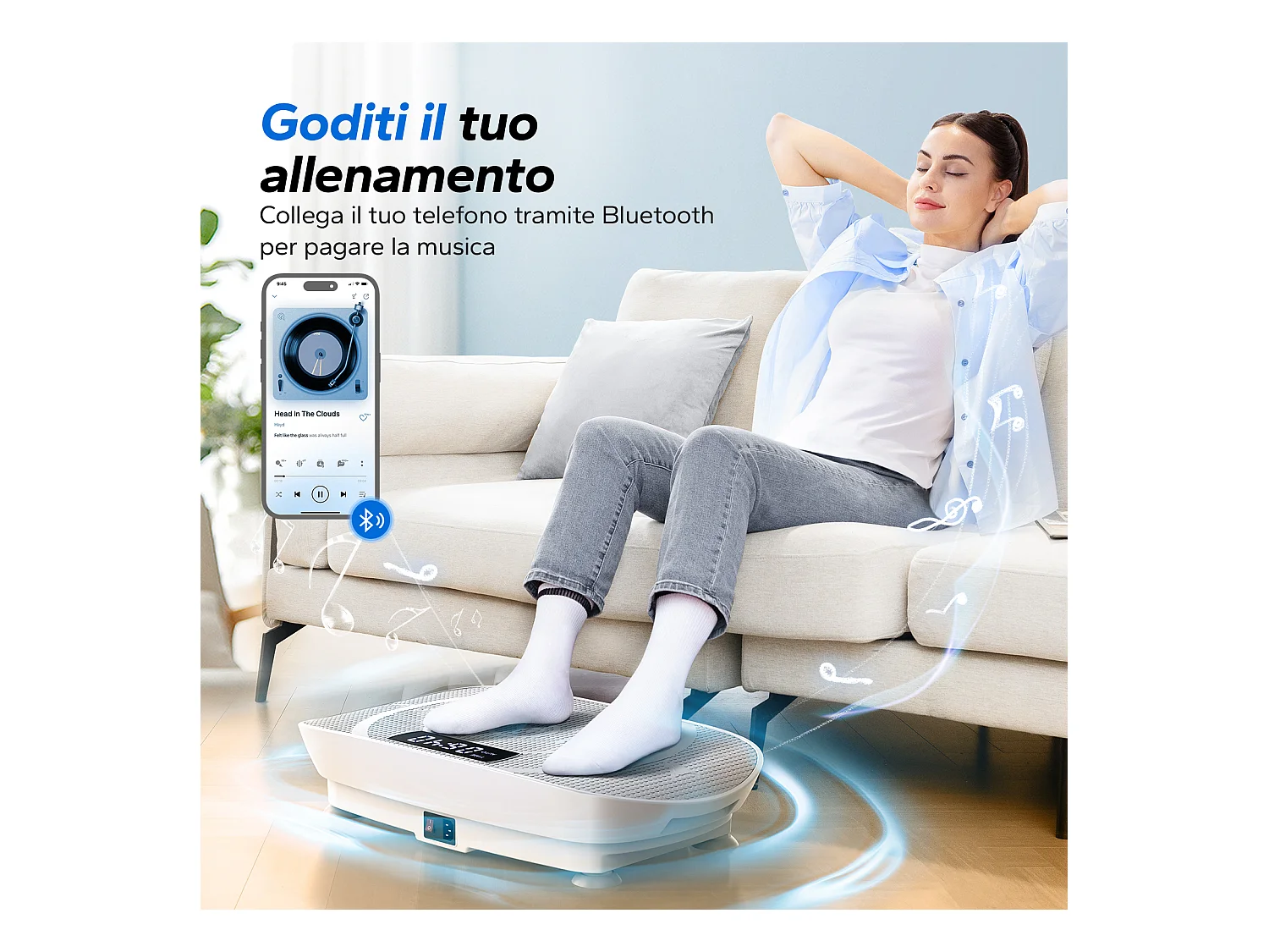 Plateforme Vibrante Avec Télécommande-Merach, La Mise En Forme Des Muscles, Contrôle Automatique De La Vitesse, Bluetooth Intégré