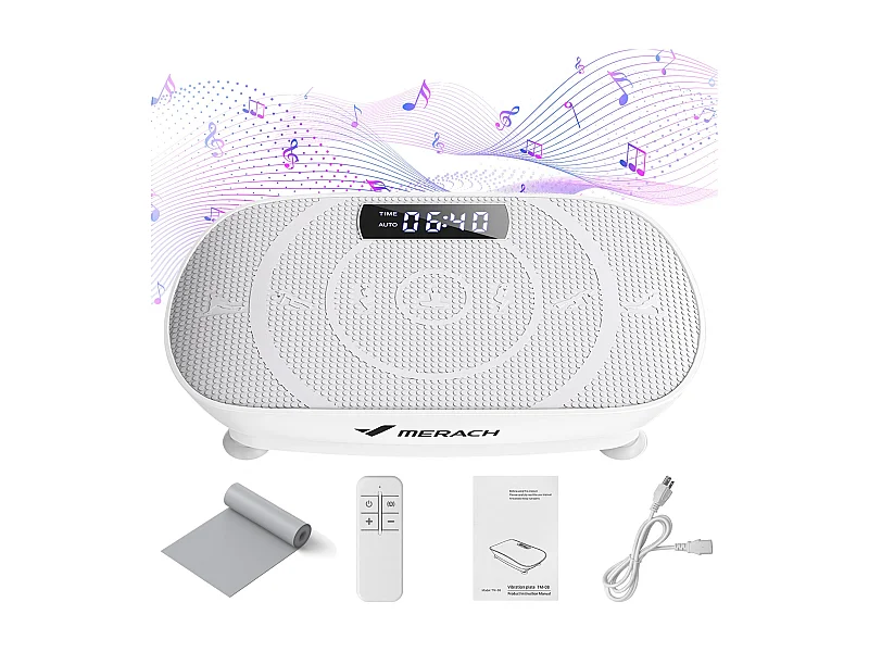 Plateforme Vibrante Avec Télécommande-Merach, La Mise En Forme Des Muscles, Contrôle Automatique De La Vitesse, Bluetooth Intégré