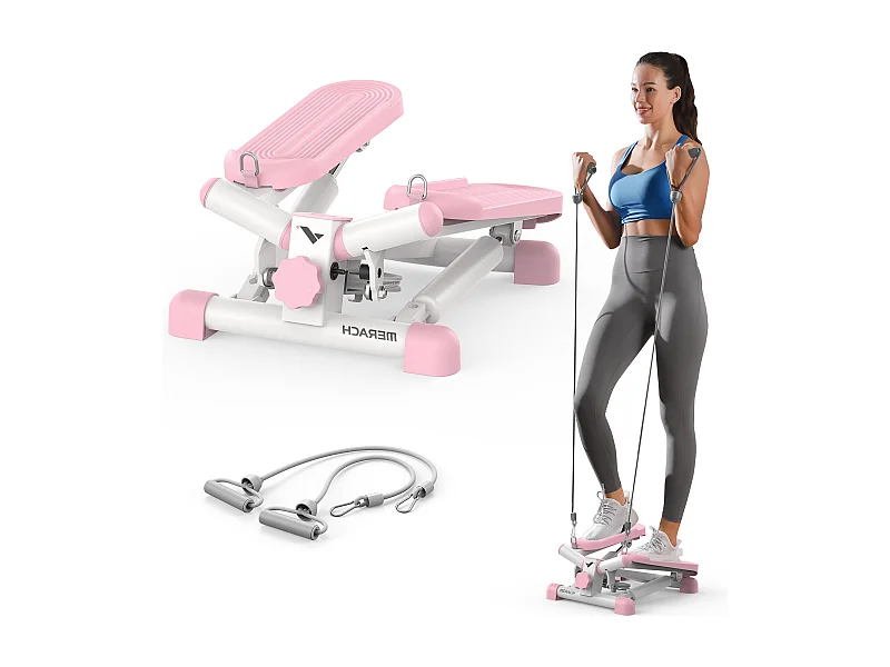 Stepper - Merach, 2 En 1 Pour La Maison, Merach, Réglage Stride Jusqu'à 35 CM, Charge Maximale 150 Kg, Avec Écran LCD, Connecté APP