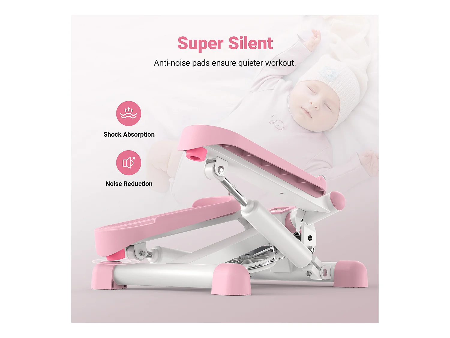 Stepper - Merach, 2 En 1 Pour La Maison, Merach, Réglage Stride Jusqu'à 35 CM, Charge Maximale 150 Kg, Avec Écran LCD, Connecté APP