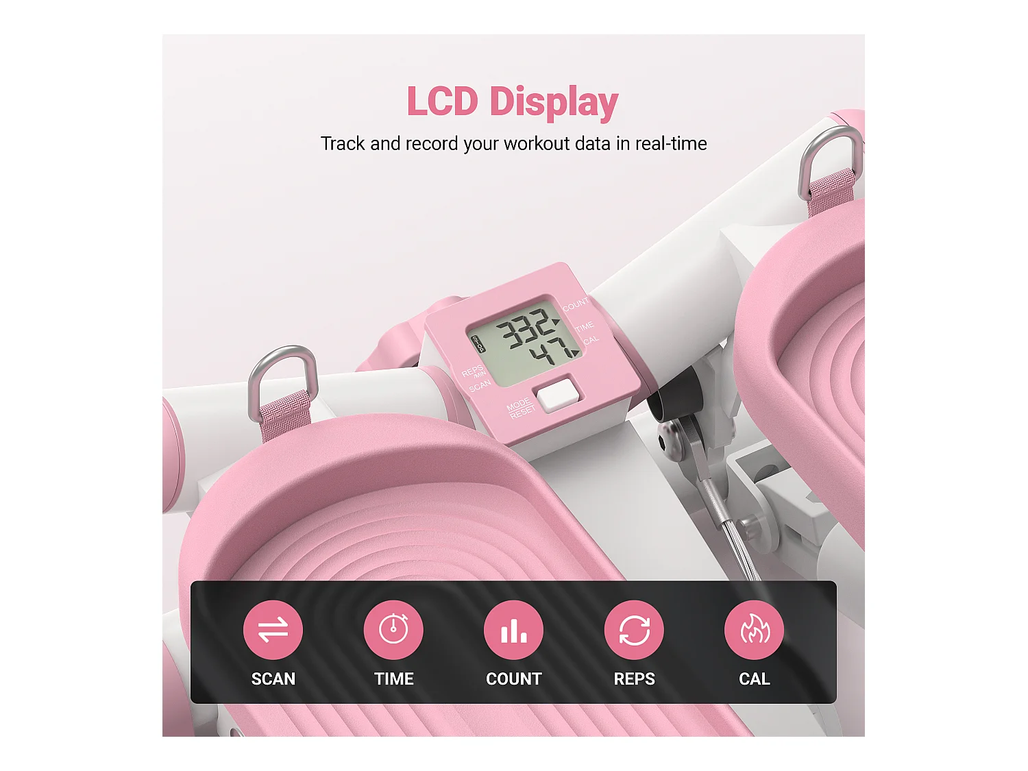 Stepper - Merach, 2 En 1 Pour La Maison, Merach, Réglage Stride Jusqu'à 35 CM, Charge Maximale 150 Kg, Avec Écran LCD, Connecté APP