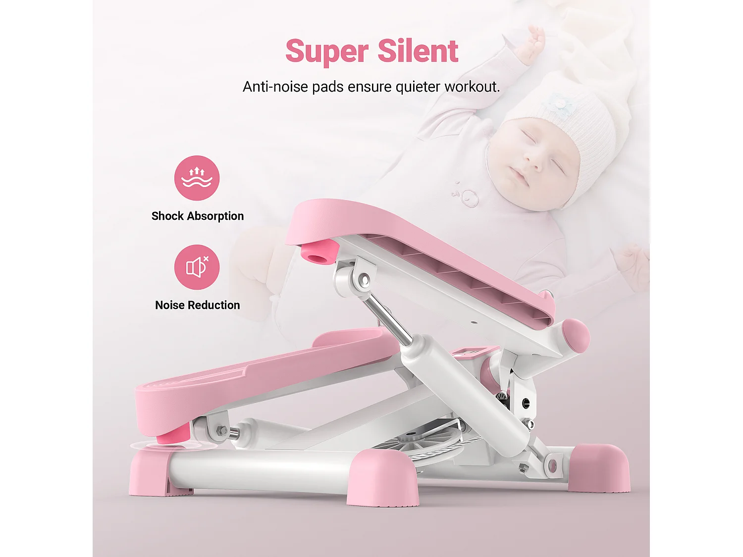 Stepper - Merach, 2 En 1 Pour La Maison, Merach, Réglage Stride Jusqu'à 35 CM, Charge Maximale 150 Kg, Avec Écran LCD, Connecté APP