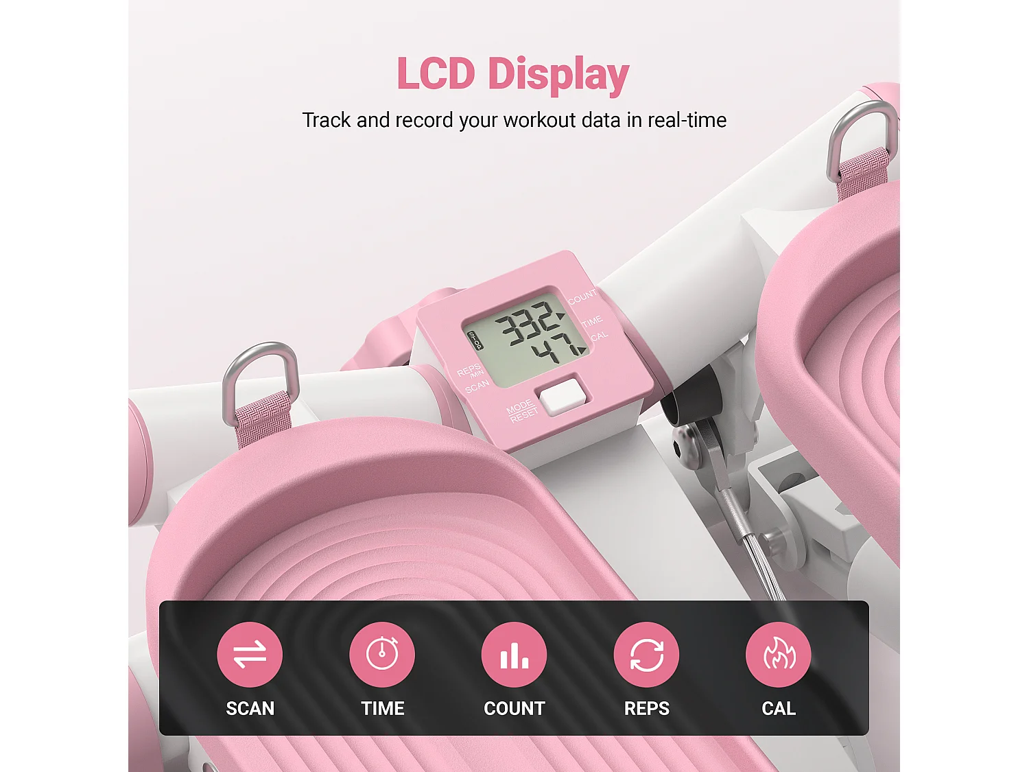 Stepper - Merach, 2 En 1 Pour La Maison, Merach, Réglage Stride Jusqu'à 35 CM, Charge Maximale 150 Kg, Avec Écran LCD, Connecté APP