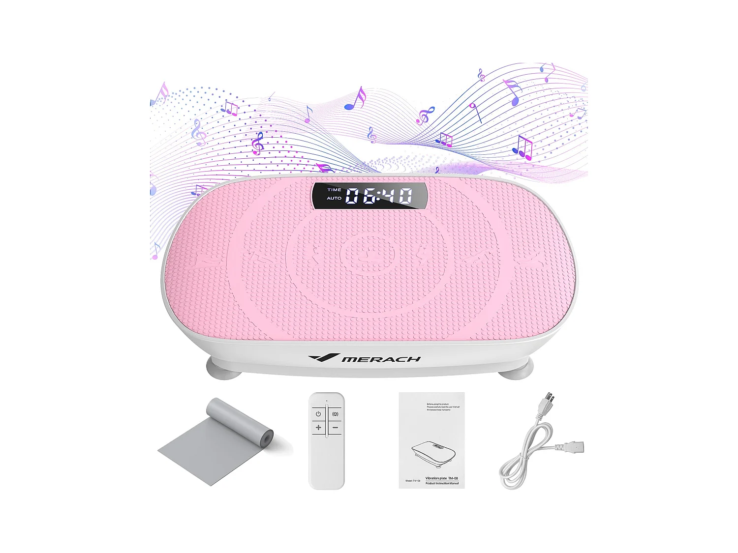 Plateforme Vibrante Avec Télécommande-Merach, La Mise En Forme Des Muscles, Contrôle Automatique De La Vitesse, Bluetooth Intégré