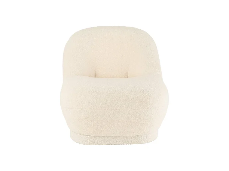 Puf "Teddy" en textil blanco 78*88*72 cm