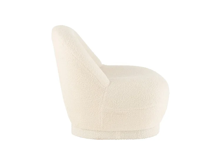 Puf "Teddy" en textil blanco 78*88*72 cm