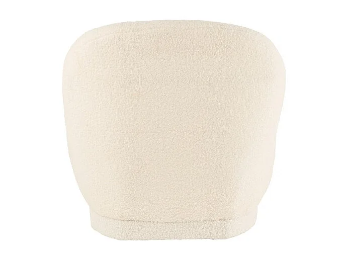 Puf "Teddy" en textil blanco 78*88*72 cm