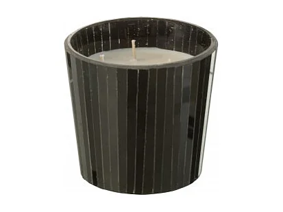 Vela perfumada de 35 horas en tarro de vidrio negro de 12x12x11.5 cm