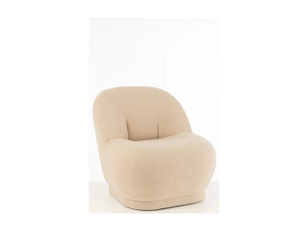 Puf de Tela Beige 78x88x72cm