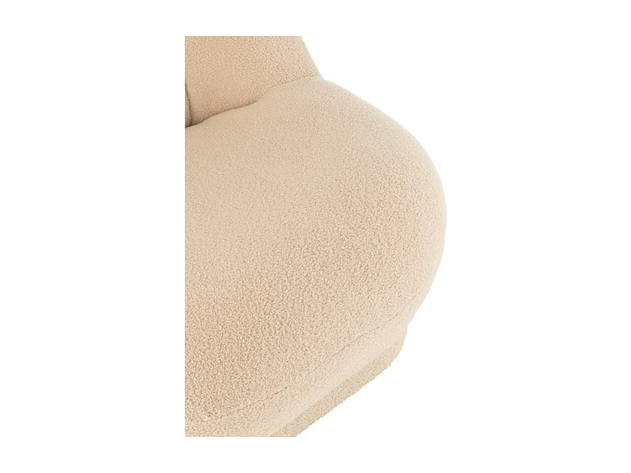 Puf de Tela Beige 78x88x72cm