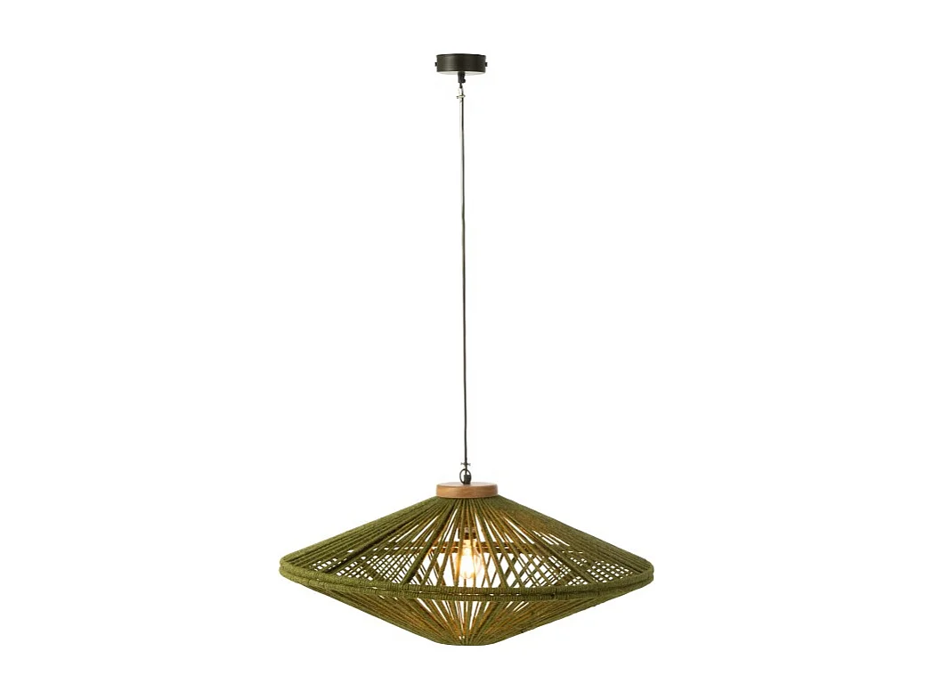 Lámpara de techo de metal verde 77.5*77.5*36 cm