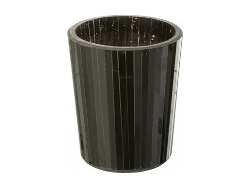 Vela perfumada 50H en tarro de vidrio negro 12.5x12.5x15.5 cm