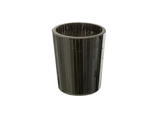 Vela perfumada 50H en tarro de vidrio negro 12.5x12.5x15.5 cm