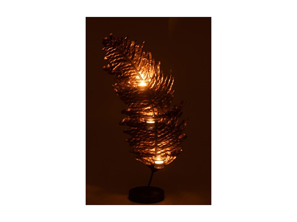 Soporte para velas de vidrio marrón 39.5*17*81 cm