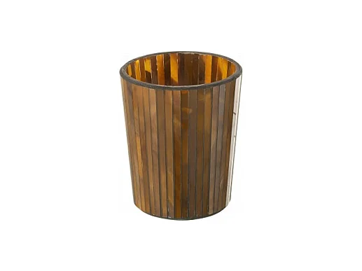 Vela perfumada 50H en tarro de vidrio ocre 12.5x12.5x15.5 cm
