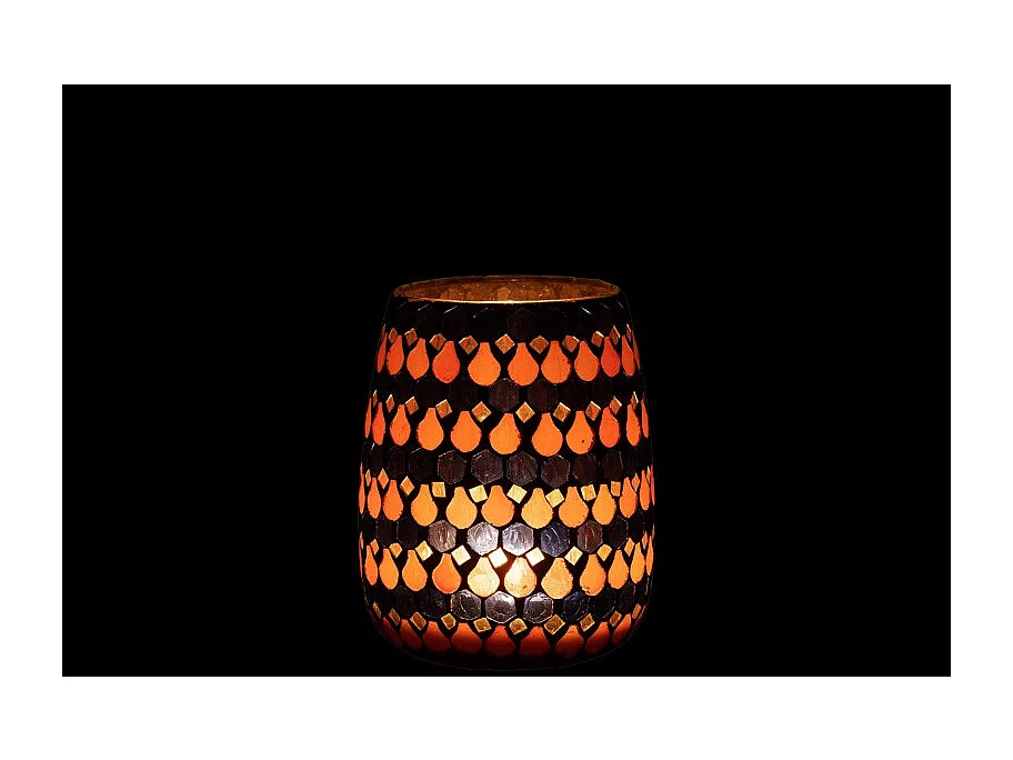 Portavelas de cristal azul en forma de gota 12.5x12.5x16 cm