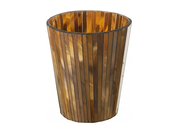 Vela perfumada 60H en tarro de vidrio ocre 15.5x15.5x18.5 cm