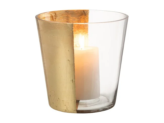 Photóforo BOE de vidrio dorado 18x18x18 cm