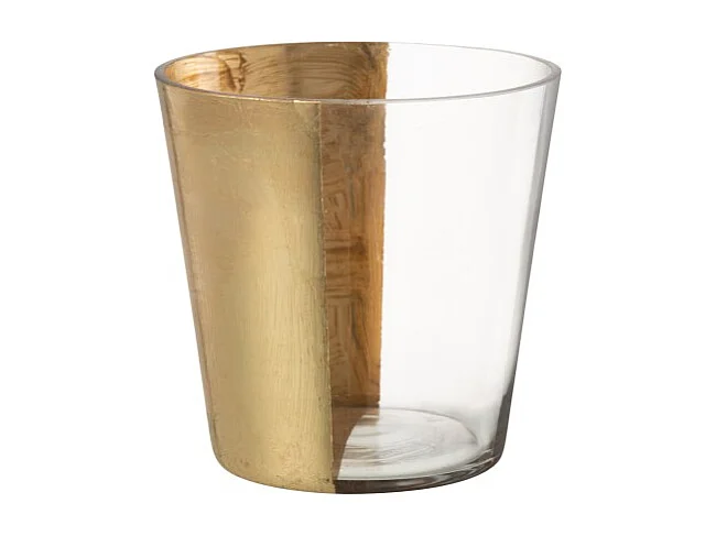 Photóforo BOE de vidrio dorado 18x18x18 cm