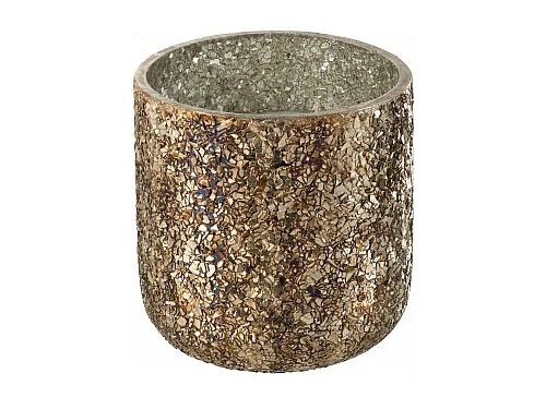 Vela perfumada de 60 horas en tarro de vidrio bronce de 14x14x15 cm