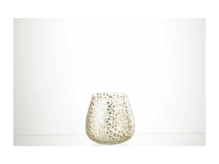 Portavelas de Vidrio Mix 11x11x11cm