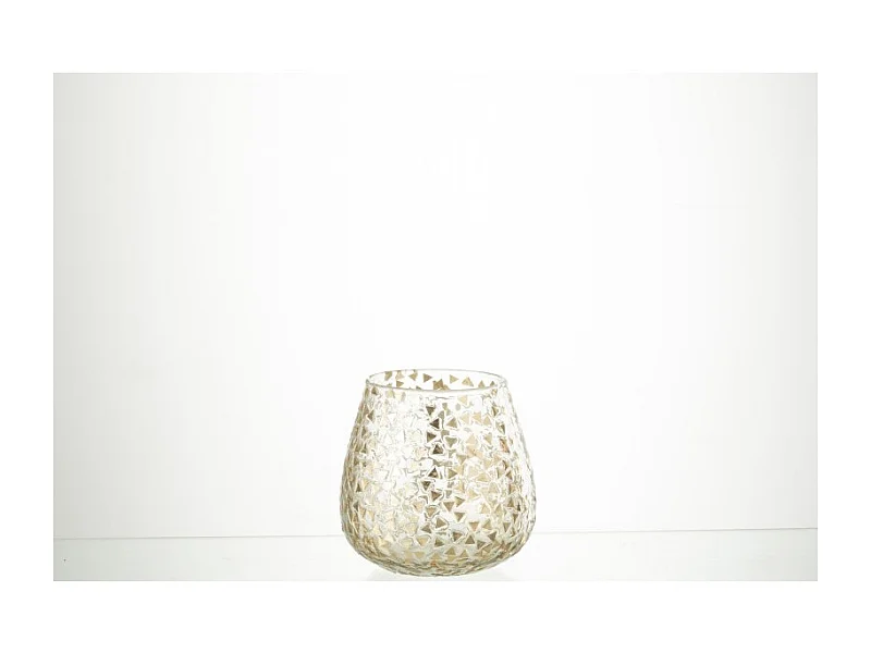 Portavelas de Vidrio Mix 11x11x11cm