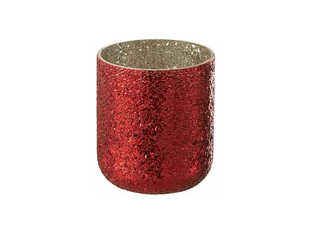 Vela perfumada de 80 horas en tarro de vidrio rojo de 17x17x20 cm