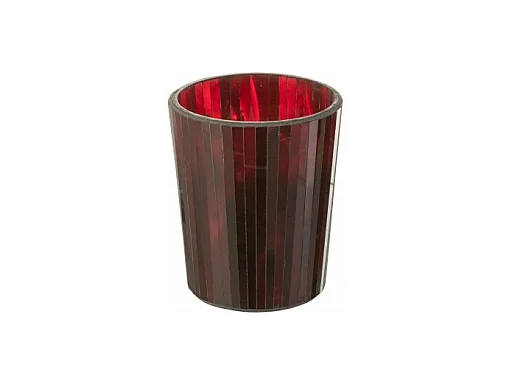 Vela perfumada de 50 horas en tarro de vidrio rojo de 12.5x12.5x15.5 cm