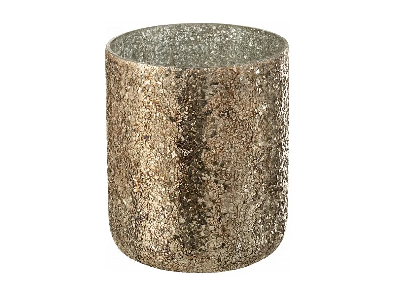 Vela perfumada de 120 horas en tarro de vidrio bronce de 20x20x25 cm