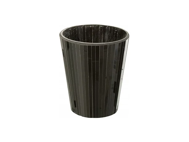 Vela perfumada 60H en tarro de vidrio negro 15.5x15.5x18.5 cm