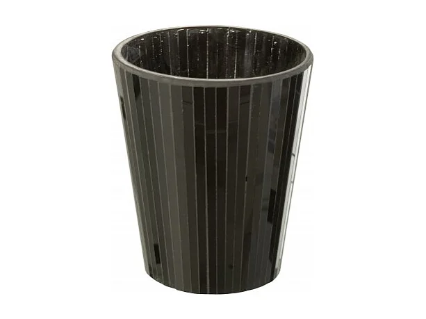 Vela perfumada 60H en tarro de vidrio negro 15.5x15.5x18.5 cm