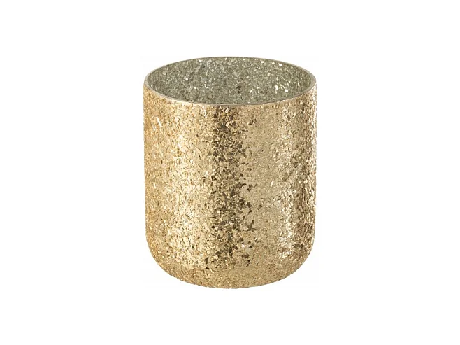 Vela perfumada de 80 horas en un tarro de vidrio dorado de 17x17x20 cm