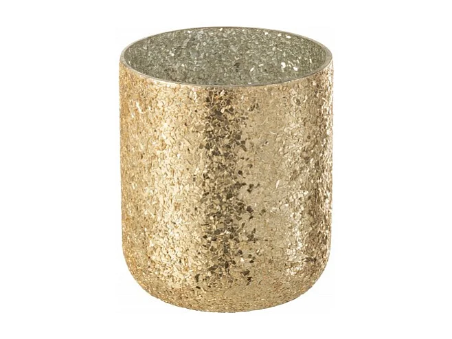 Vela perfumada de 80 horas en un tarro de vidrio dorado de 17x17x20 cm