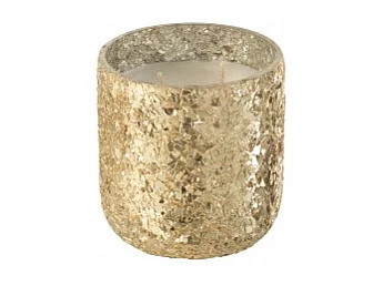 Vela perfumada de 40 horas en un frasco de vidrio dorado de 9x9x10 cm