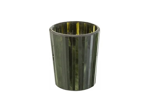 Vela perfumada 50H en tarro de vidrio verde 12.5x12.5x15.5 cm