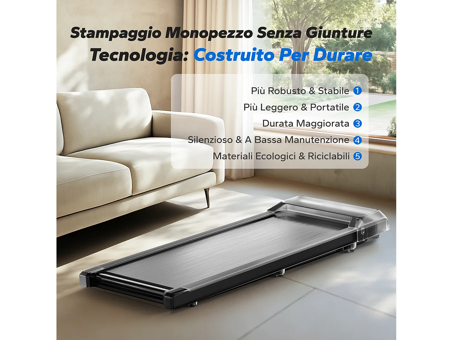 Tapis de Marche Électrique MERACH, 2.5CV Peak, Écran LED, APP Connecté, Télécommande, 120KG Max