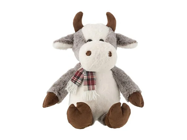 Peluche vaca de tela multicolor 30*28*35 cm