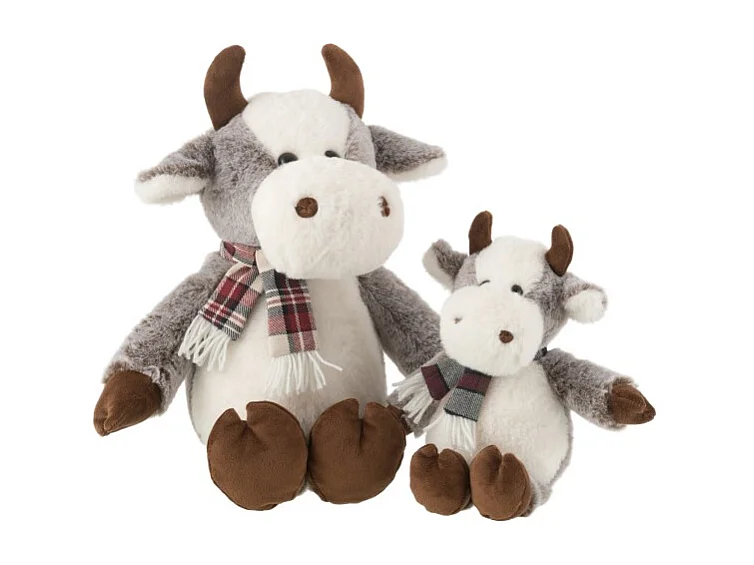 Peluche vaca de tela multicolor 30*28*35 cm