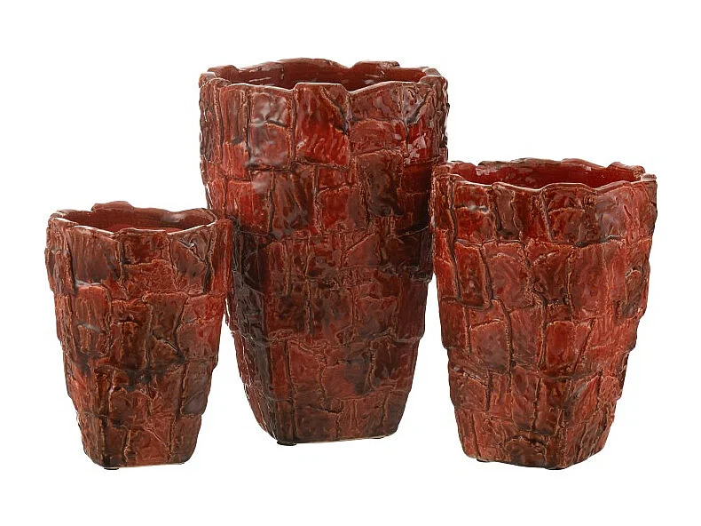 Jarrón de cerámica roja 25*25*36.5 cm
