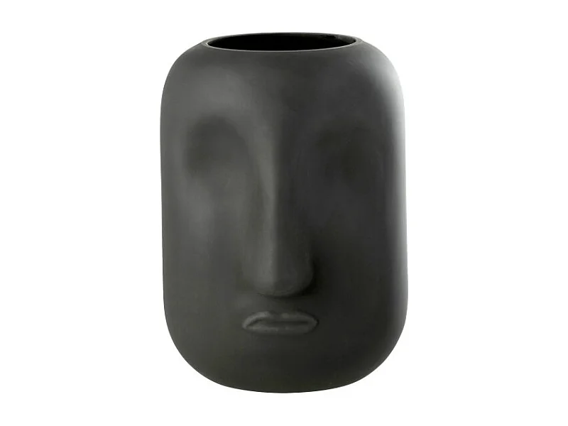 Jarrón de vidrio negro 18*18*25 cm