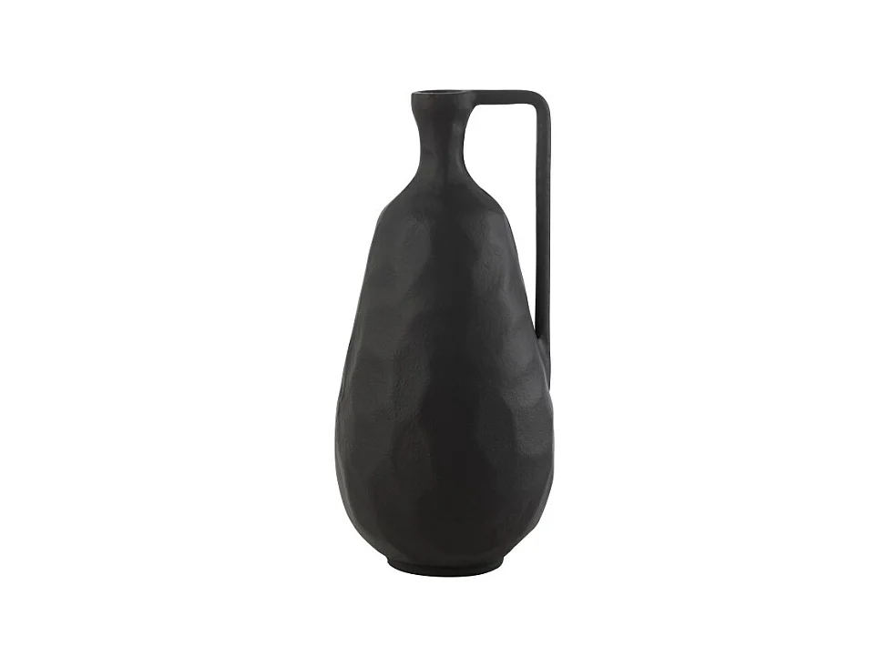 Jarrón de aluminio negro 16.5*16*35 cm
