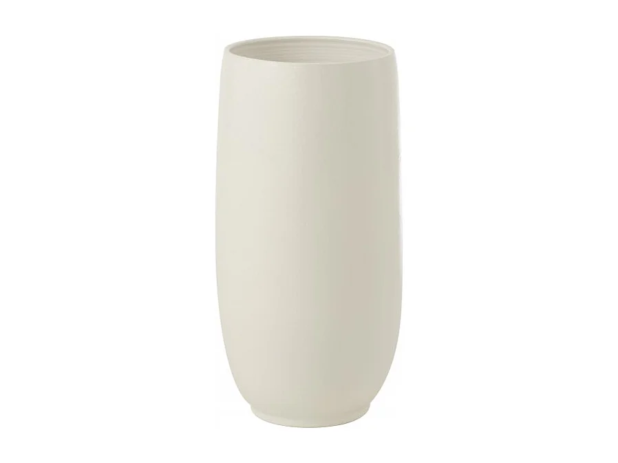 Jarrón largo de cerámica blanco 31x31x71 cm
