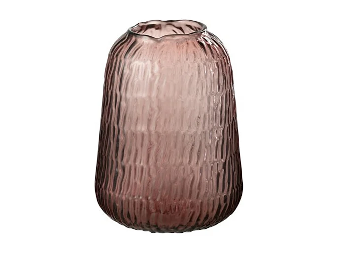 Jarrón de vidrio rosa 17*17*23 cm