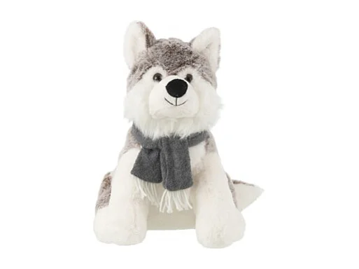 Peluche husky de tela gris 33*20*32 cm