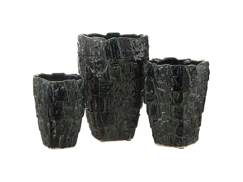 Jarrón de cerámica verde 25*25*36.5 cm