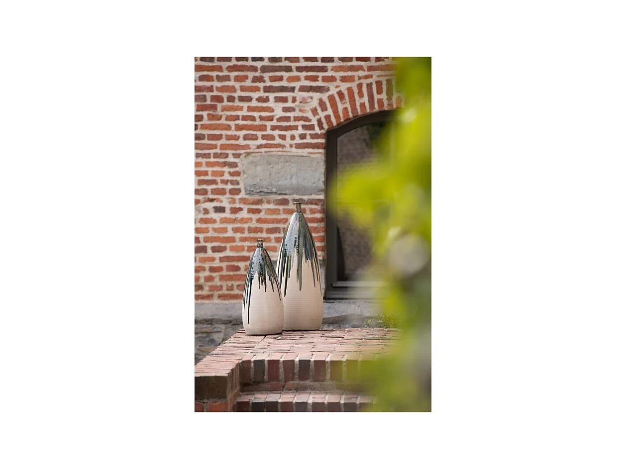 Jarrón alto pintado en cerámica 22x22x51 cm