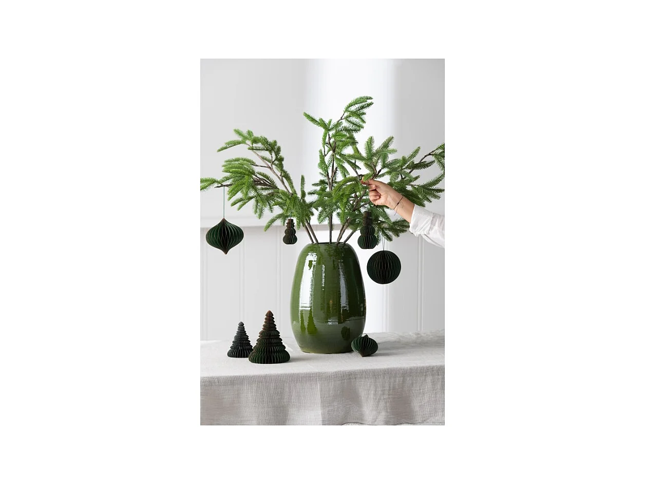 Jarrón de cerámica verde 29*29*40 cm