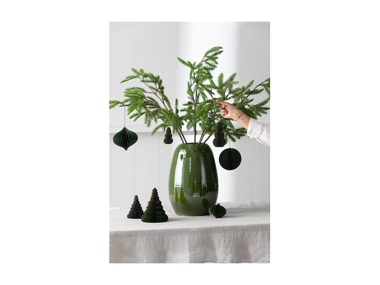 Jarrón de cerámica verde 29*29*40 cm