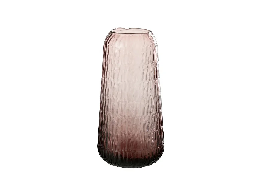 Jarrón de vidrio rosa 15*15*30 cm